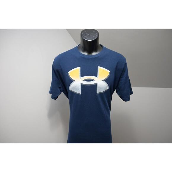 Under Armour Gym Shirt HeatGear Performance Short Sleeve Blue Mens Size Large - Picture 3 of 9